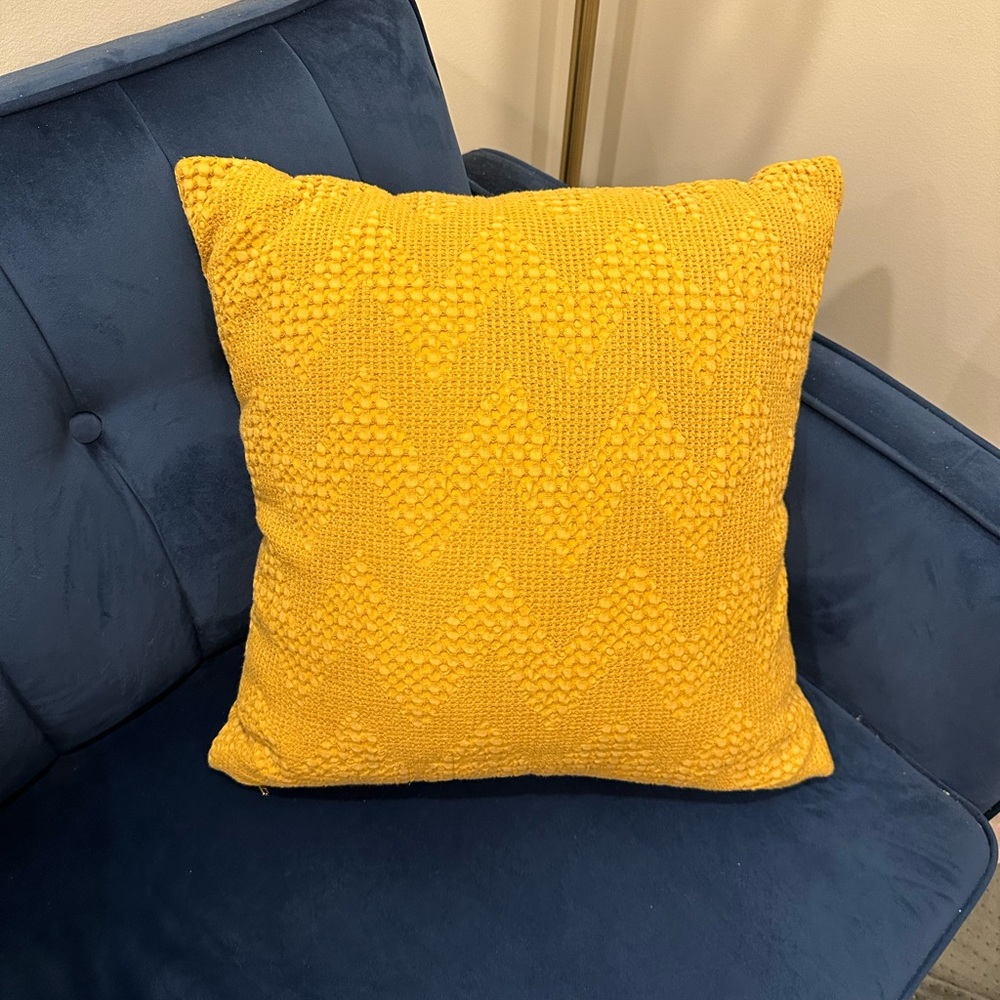 ANTHROPOLOGIE OCHRE THROW PILLOW